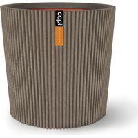 Konischer Vase - CAPI EUROPE - Groove NL - 45 x 41 cm - Warmes Taupe