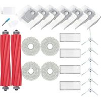 Accessori di ricambio FOREHILL compatibili con Roborock Q Revo: 2 spazzole principali, 4 filtri, 6 spazzole laterali, 4 panni, 6 sacchetti