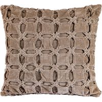 Coussin en velours couleur taupe 60x60cm