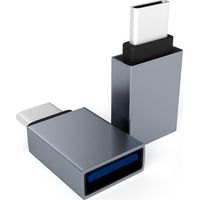 Adaptateur USB-C vers USB 3.0 (lot de 2), adaptateur Boost+ USB-C vers USB pour transfert de données haut débit (OTG), convertisseur portable avec connecteur USB femelle vers USB-C mâle pour appareils
