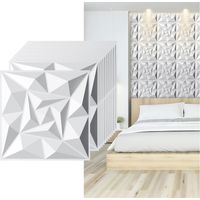 Randaco Pannelli murali 3D a spirale bianchi 30×30 cm – Pannelli in PVC senza adesivo