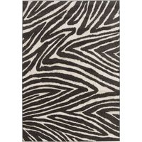BOBOCHIC - Tapis poils ras ZAYN motif abstrait 200x290 Gris