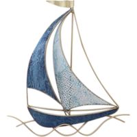 Ornamento da parete decorativo nautico per barca a vela per la casa, applique in metallo in stile marittimo, regalo ideale per gli amanti del mare