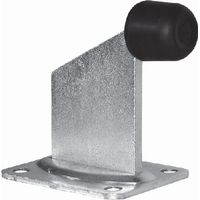 Deco Fer Forge – Butée de portail à visser en acier avec tampon en caoutchouc – Hauteur 94mm – Longueur 100mm – Fixation sur platine silencieuse