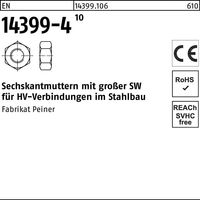 Sechskantmutter EN 14399 M 30 x 3,5 Stahl blank