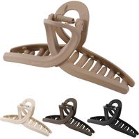 5.1 Inch Extra Large Claw Clips for Thick Hair and Long Hair, 4 Pack Xl Jumbo Claw clips, Oversized Matte Non-slip Hair Clips for Women, Big Strong Hold Jaw Clip Neutral Colors