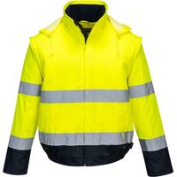 Blouson HV 2-in-1 HV doppelt Fleece Gelb/Marine 2XL