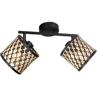 Mexlite - spot - Bambus - naturel noir - bambou métal - spot en