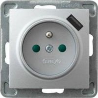 Ospel Enchufe USB moderno plateado con cargador integrado 2,1A