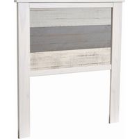 Tête de lit pour lit 90 cm en pin blanc, gris et beige - KINDA