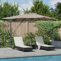 Sonnenschirm Taupe 286 x 284 x 270 cm Aluminium und Polyester