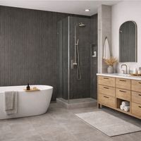 Panel revestimiento pared 270x12.2x0.9 cm efecto piedra 3D poliestireno Calora Stone Line Basalt (0.33 m²)