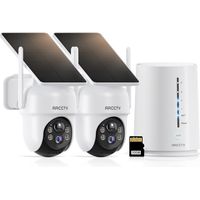 Kit de Videosurveillance ARCCTV Exterieur Sans fil 4MP + 2 cameras batteries solaires PACKVIDEOSURVEILLANCE + Carte sd 32Go