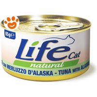 Life Cat Natural Tonnetto con Merluzzo D'Alaska - Life Cat Natural Tonnetto con Merluzzo D'Alaska - Lattina Da 85 Gr