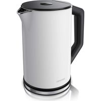 arendo - Bollitore Acqua Elettrico da 1.5L 2200W - Eco Controllo Temperatura - Temperatura Regolabile 40-100°C - Parete Doppia - in Acciaio Inossidabile - Senza BPA - Bianco Opaco