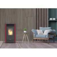 Stufa a pellet 8,5kW Ella 8 Schuster Unical Riscaldamento casa ufficio bordeaux