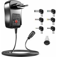 Bloc d\'Alimentation Universel - 30W - 3V à 12V - 6 Embouts Amovibles - Intérieur - Electrique-Ywey