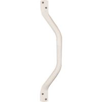 AKW 1700 Series Flat End Cranked Steel Grab Rail 630mm Length - White