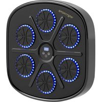 Machine de boxe musicale SPORTNOW 9 modes Bluetooth LED avec gants noir