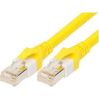 Cable reseau RJ45 male S-FTP Cat 6 jaune - 10m
