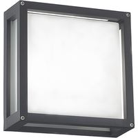 Applique Et Plafonnier D'Extérieur Discovery Ip54 Anthracite, Structure En Aluminium Moulé Sous Pression Et Diffuseur En Verre Satiné - Groupe Rossini