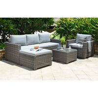 Mint Outdoor Marbella Rattan Corner GardenLounge Set with Armchair