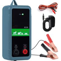 8KM Clôture électrique, Clôture électrique pour bétail, Électrificateur de clôture électrique, Haute Puissance,12V 1.0J Protection pour la protection des animaux de ferme, de la volaille, des pâ