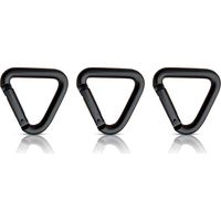 Lot de 3 mousquetons triangulaires avec mousquetons et mousquetons