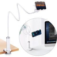 Supporto universale per telefono tablet treppiede con braccio flessibile bianco