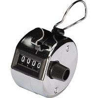 Velleman – Compteur manuel 0-9999 – Métal poli – Réinitialisation manuelle – Pour comptage marchandises et visiteurs