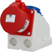 Unitec 40582L - Presa elettrica da muro, 5 poli, a norma CEE