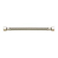 Flexible trenzado inoxidable ESTÁNDAR - Sanitario - Ø8mm con junta - Macho Macho 12x17 - 15x21 - 300mm