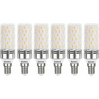 Ampoule LED E14 Blanc Chaud 3000K, Ampoules E14 Mais LED 12W Équivalent 100W Ampoule Incandescente, 360° Lumière Ampoules Culot a Vis Edison E14, Non Dimmable, Lot de 6