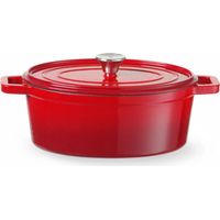 Olla de hierro fundido esmaltado de 4,4 l, color rojo - Hendi 626849
