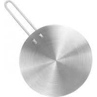 NALOOKAMIC Plaque de conduction de chaleur pour cuisinière à induction, adaptateur pour cuisinière à induction, radiateur à poignée amovible(24cm)