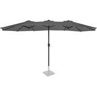 VONROC Premium Sonnenschirm Iseo 460x270cm - Robuster Sonnenschirm – Extra-groß – UV-beständig – Grau – Inklusive Schutzhülle