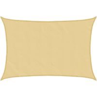 Voile d'ombrage sable 4x3 m 100 % polyester oxford