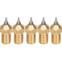 Kit de 5 buses d'impression 3D en laiton avec embouts en acier inoxydable amovibles, 0,5 mm