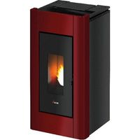 Stufa a Pellet Canalizzata Cadel Prince3 Plus 11KW ad Aria Rosso - 7019543