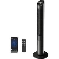 Ventilador de torre de 116 cm – Ventilador de pedestal con control remoto – Control por aplicación WiFi – Oscilación de 65° – 6 velocidades – 4 modos