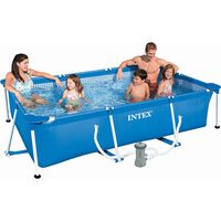 Intex – Piscine tubulaire rectangulaire 300 x 200 x 75 cm – Volume 3,8 m³ – Liner triple épaisseur – Montage rapide en 30 minutes