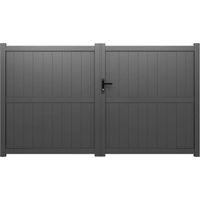 Portail ALU Nice largeur 3m00 - Ht 1m70 - Gris