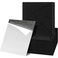 Randaco 18 Stück Akustikplatten Quadratisch Dreieck selbstklebend Schallschutzplatten Hohe Dichte Wandpaneel Schwarz