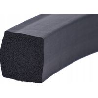 Junta de espuma, caucho poroso, perfil EPDM, barra plana de 20x20 mm, aislamiento