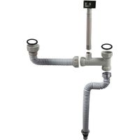 Tuyau Évacuation Double Évier Raccord Fileté 5 cm pour Évier Cuisine