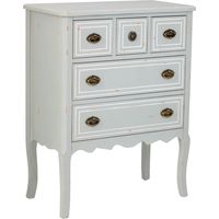 Cómoda de madera con 5 cajones 73x38x93,5h cm