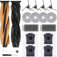 Zubehörset für dreame L40s Pro Ultra/X50 Ultra Complete/L50 Pro Ultra, 4Staubbeutel 4Mopp Wischpad 2Hauptbürste 4Seitenbürsten 2Filter, Saugroboter Ersatzteile Zubehör
