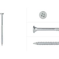 Spanplattenschrauben Verzinkt 4,5 x 70 mm Pozidrive Teilgewinde -