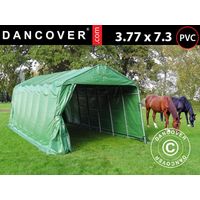 Livestock shelter 3.77x7.3x3.18 m, PVC, Green - Dancover