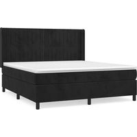 Maison Exclusive - Boxspringbett mit Matratze Schwarz 180x200 cm